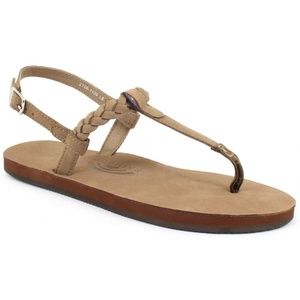 NWT Authentic Rainbow Sandals "Sophia" Braided T-Strap Sandal - Size 9